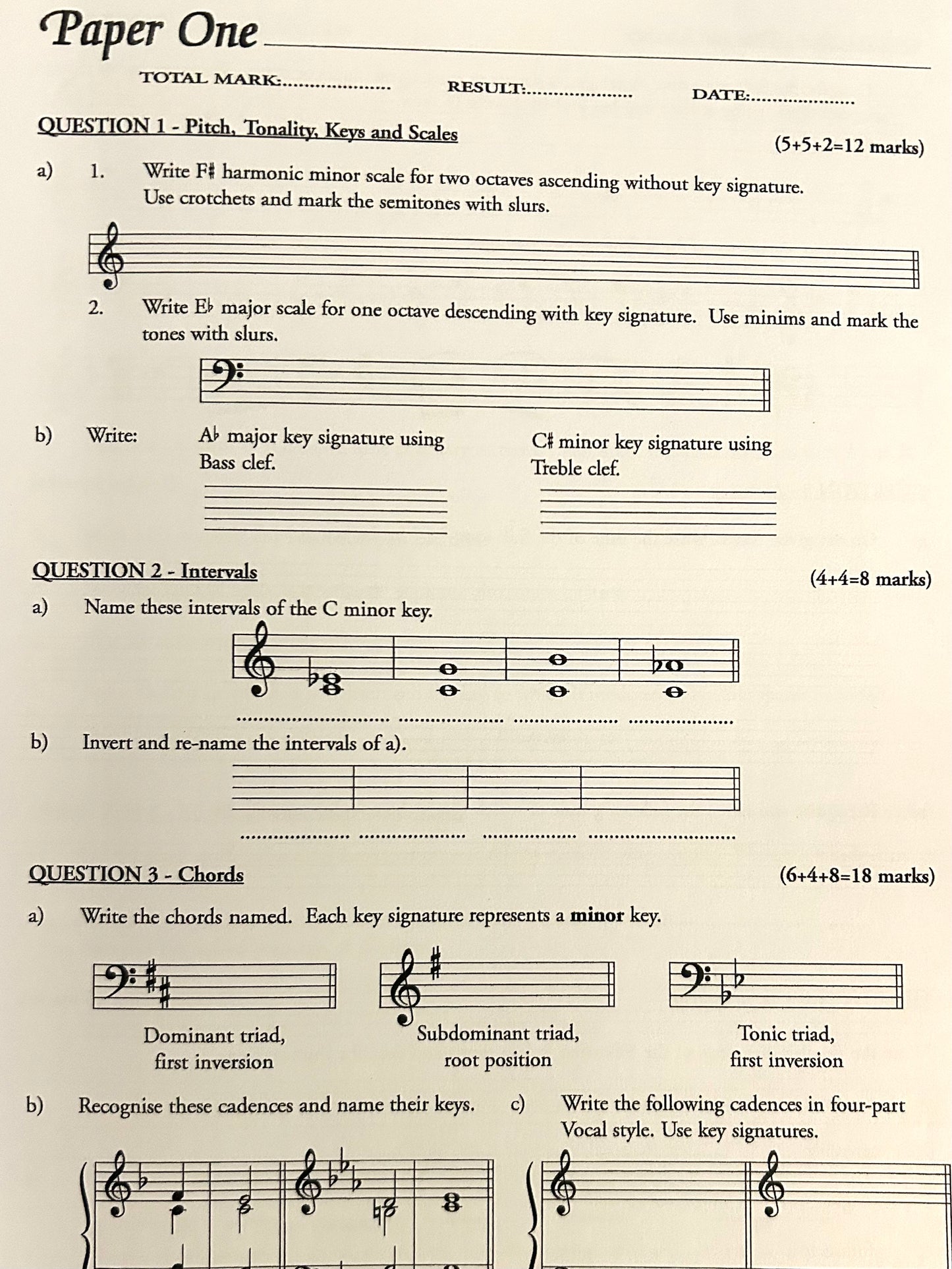 Orpheus Musicianship - Grade 3 Test Papers Book