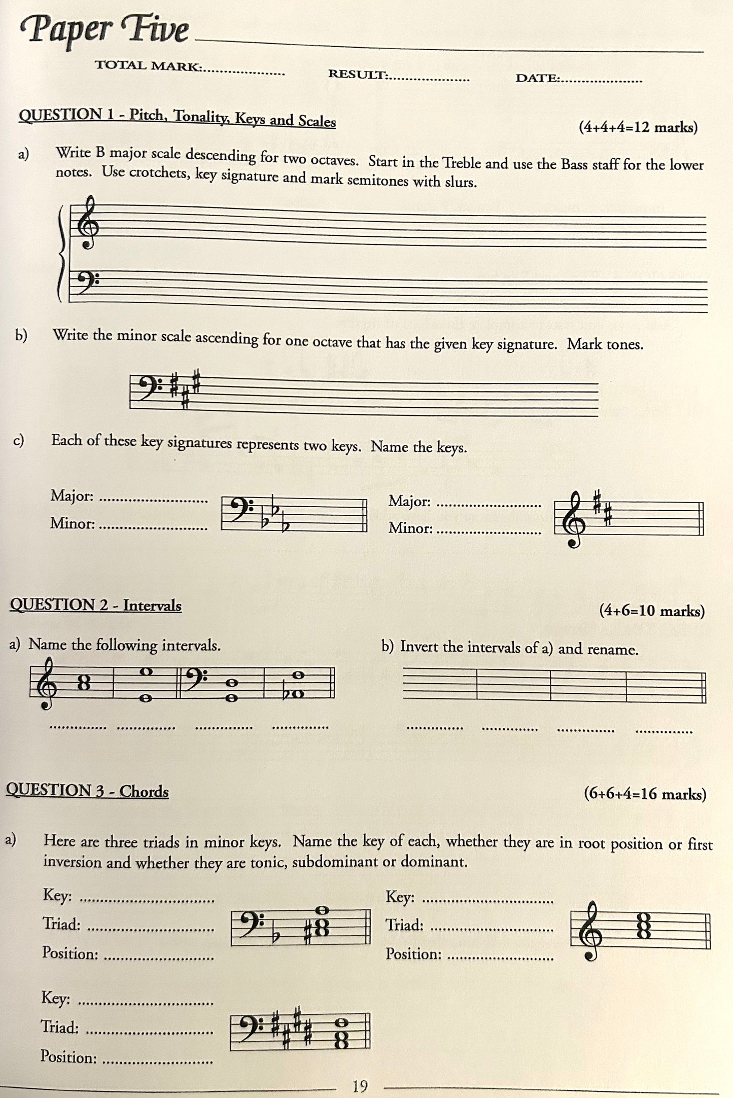 Orpheus Musicianship - Grade 3 Test Papers Book