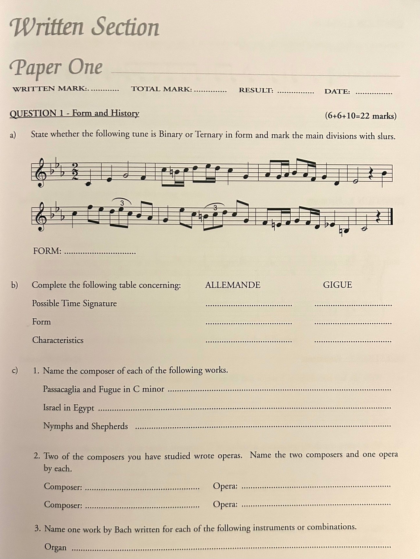 Orpheus Musicianship - Grade 4 Test Papers Book
