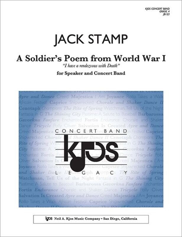 A Soldiers Poem From World War I For Speaker/Cb4 Sc/Pts - Neil A. Kjos Music Company