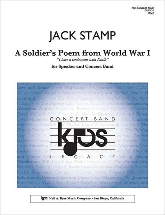 A Soldiers Poem From World War I For Speaker/Cb4 Sc/Pts - Neil A. Kjos Music Company