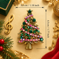 Sundry & Sound Co - Vintage Gold Christmas Tree Rhinestone Brooch with Gift Box