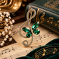 Sundry & Sound Co -Antique Gold and Green Butterfly Treble Clef Brooch