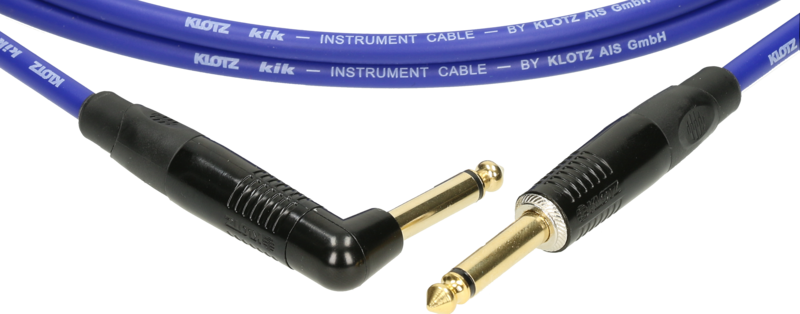 Klotz KIK KG PRB Kik Pro Instrument Cable With Right Angle Metal Jack - Blue - 6m