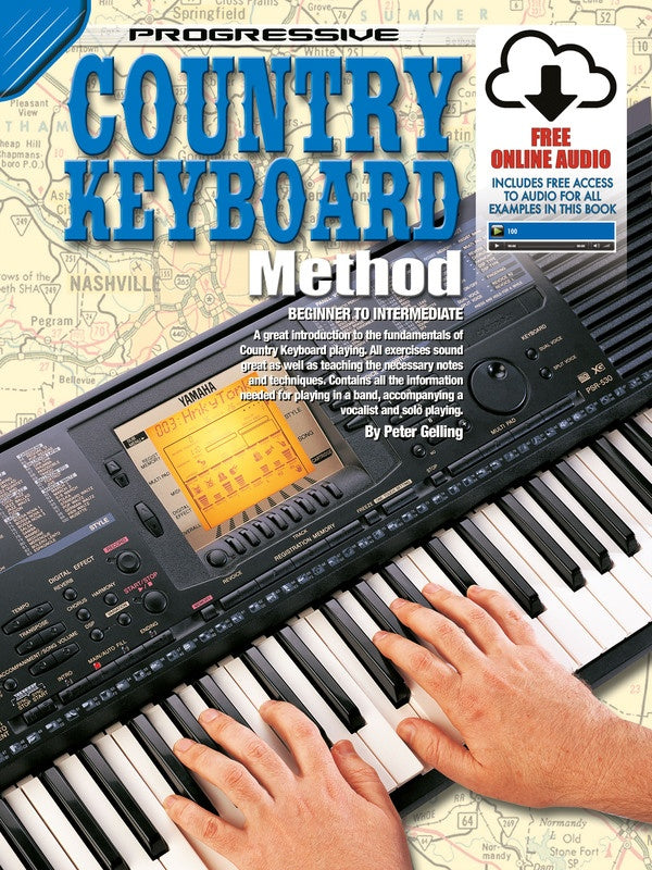 Progressive Country Keyboard Method Book and Online Audio