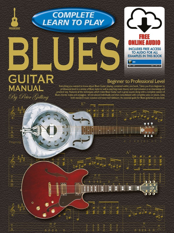 Progressive Complete Learn To Play Blues Guitar Manual Book/Ola