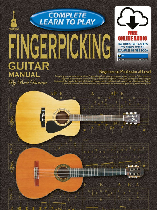 Progressive Complete Learn To Play Fingerpicking Guitar Manual Book/Ola