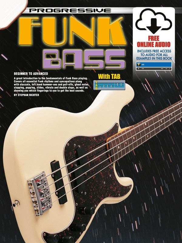 Progressive Funk Bass Book and Online Audio