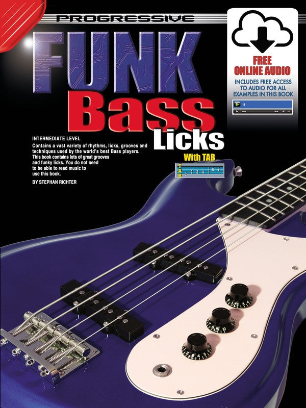 Progressive Funk Bass Licks Book/Ola
