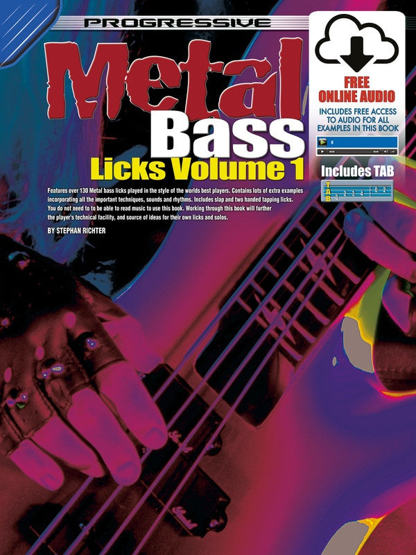 Progressive Heavy Metal Bass Licks Volume 1 Book/Audio