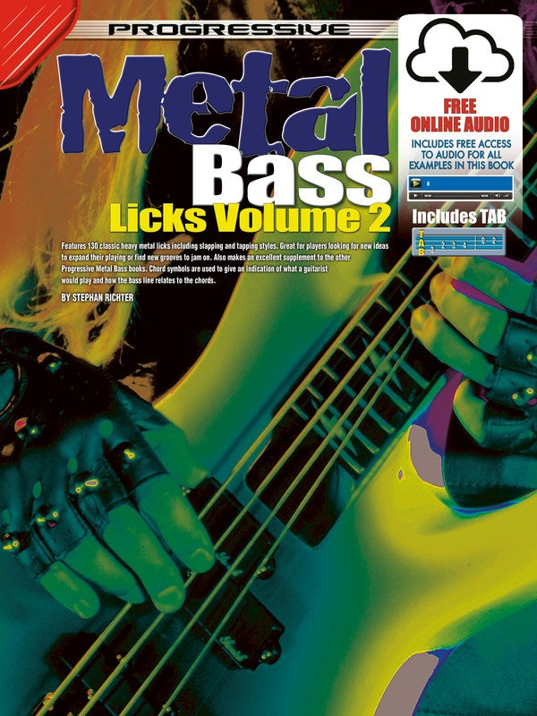 Progressive Heavy Metal Bass Licks Volume 2 Book/Ola