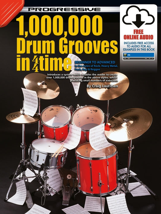Progressive 1,000,000 Drum Grooves In 4/4 Time Book/Ola