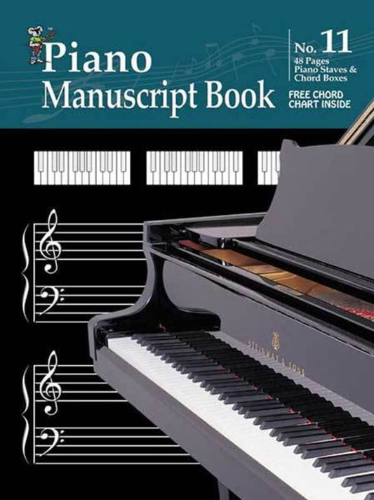 Progressive Manuscript Bk 11 Piano Staves/Chords/48 Pages