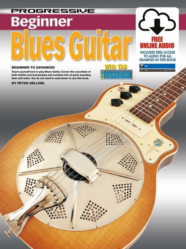 Progressive Beginner Blues Guitar Book and Online Audio