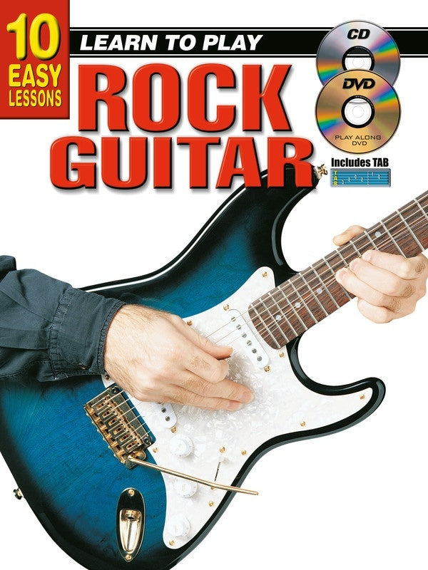 10 Easy Lessons Learn To Play Rock Guitar Book/Audio/Video