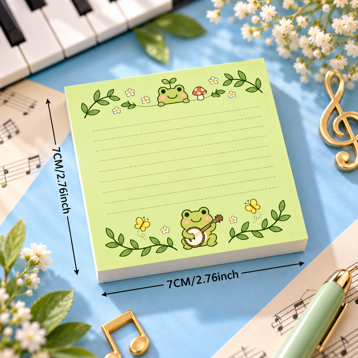 Banjo Frog Non-Sticky Square Notepad (50 Sheets)
