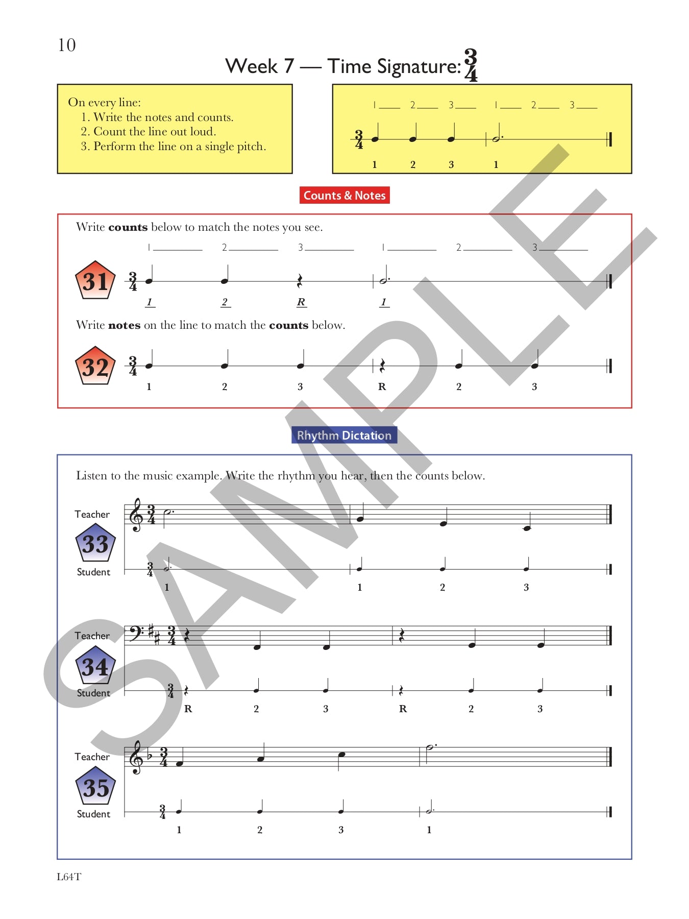 Rhythm And Dictation -  Teached Edition Book (Instrumental and Choral Classes)