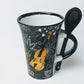 CAPPUCCINO MUG WITH SPOON VIOLIN BLACK