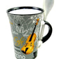 CAPPUCCINO MUG WITH SPOON VIOLIN GREY