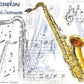 GREETINGS CARD - SAXOPHONE DESIGN