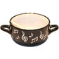 MUSIC NOTE BOWL WITH SPOON WHITE