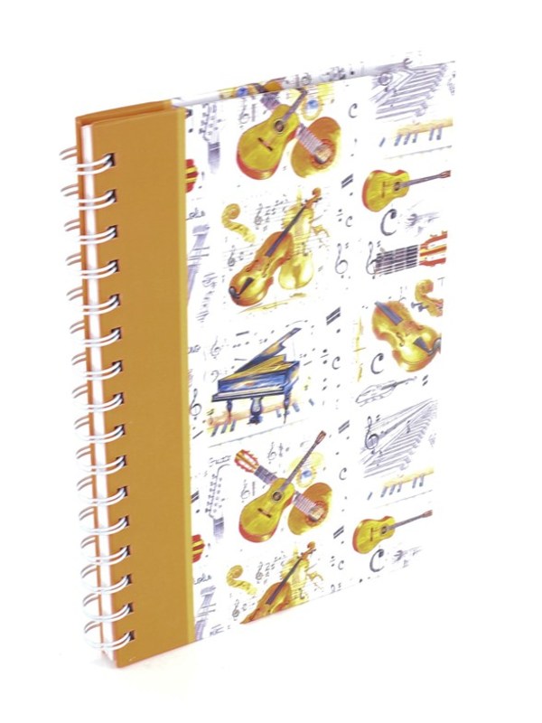 Notebook Design With Instrument A5 Hardback Spiral Bound Notebook - Instrument Design – Music2u.com.au