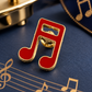 Red and Gold Semi Quaver Mini Pin