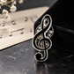 Sundry & Sound Co - Mini Silver & Black Treble Clef Band Lapel Pin