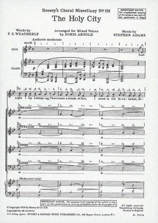 Holy City Satb