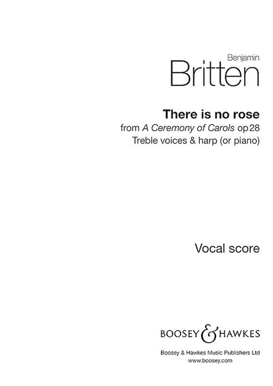 Britten - There Is No Rose - SSS/Harp Sheet Music