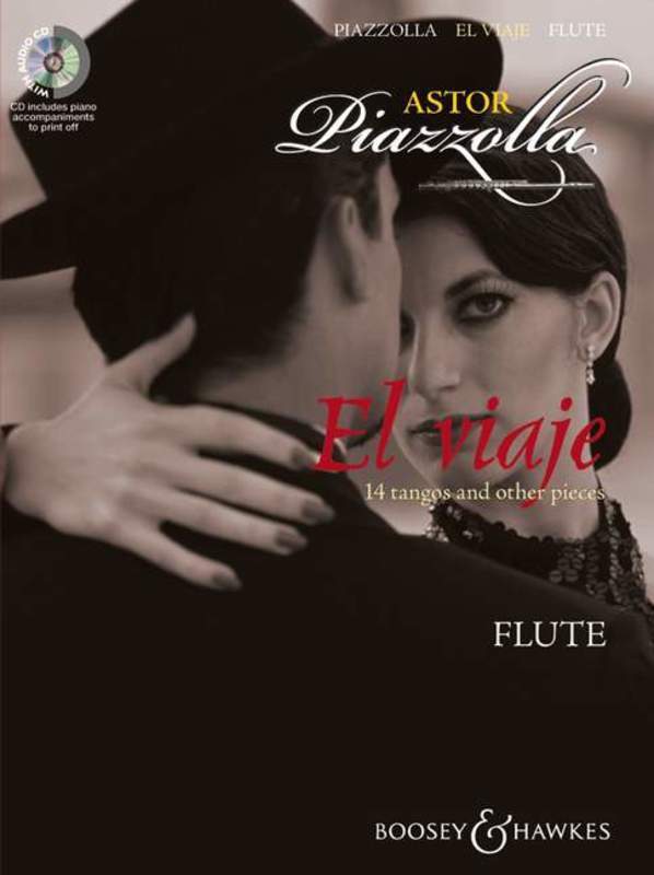 El Viaje 14 Piazzolla Tangos Flt Pno Bk/Cd