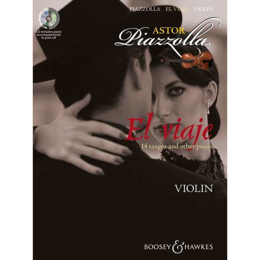 Piazzolla - El Viaje 14 Tangos Violin/Piano Bk/Cd