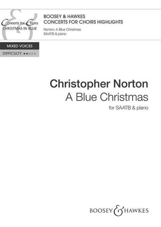 Blue Christmas SATB Vocal Sheet Music