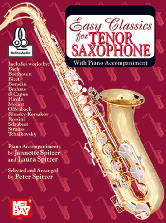 Easy Classics For Tenor Sax With Piano Accompaniment Bk/Ola