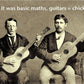 GREETING CARD BASIC MATHS GUITARS = CHICKS