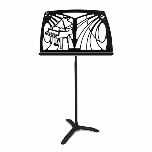 Manhasset Noteworthy Piano Design Music Stand - Black Musical Instruments & Accessories