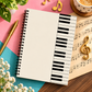 A5 Classic Piano Keys Spiral Notebook (60 Pages)