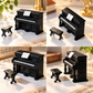 Sundry & Sound Co - Miniature Upright Piano & Stool Model – 1:64 Scale with Display Case