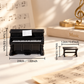 Sundry & Sound Co - Miniature Upright Piano & Stool Model – 1:64 Scale with Display Case