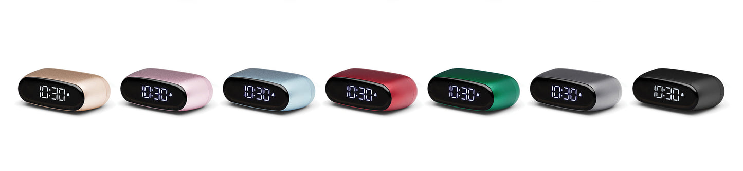 Lexon Minut Mini Alarm Clock - Silver Polish