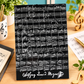 Manuscript Folder with Elastic Band - Black with White Mozart manuscript
