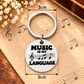 Music is My Language Stainless Steel Keyring