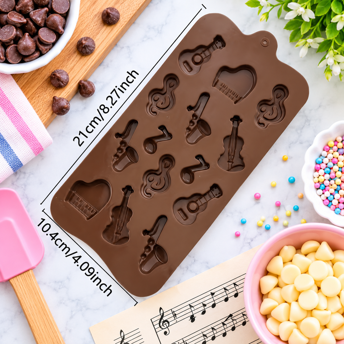 Sundry & Sound Co - Musical Instrument Silicone Chocolate Mold
