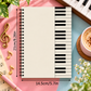 A5 Classic Piano Keys Spiral Notebook (60 Pages)