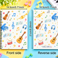 A5 Watercolor Musical Instruments Spiral Notebook (60 Pages)