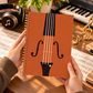 A5 Violin Themed Spiral Notebook (100 Pages)