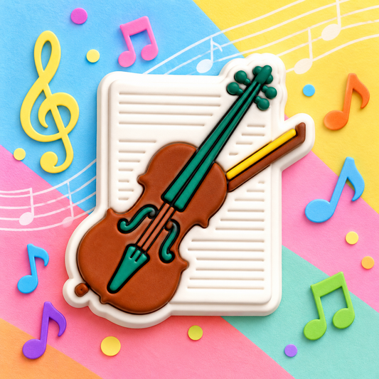 Violin Croc Shoe Charm - Put Music in Every Step