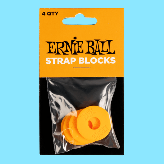 Ernie Ball Strap Blocks 4-Pack -Orange