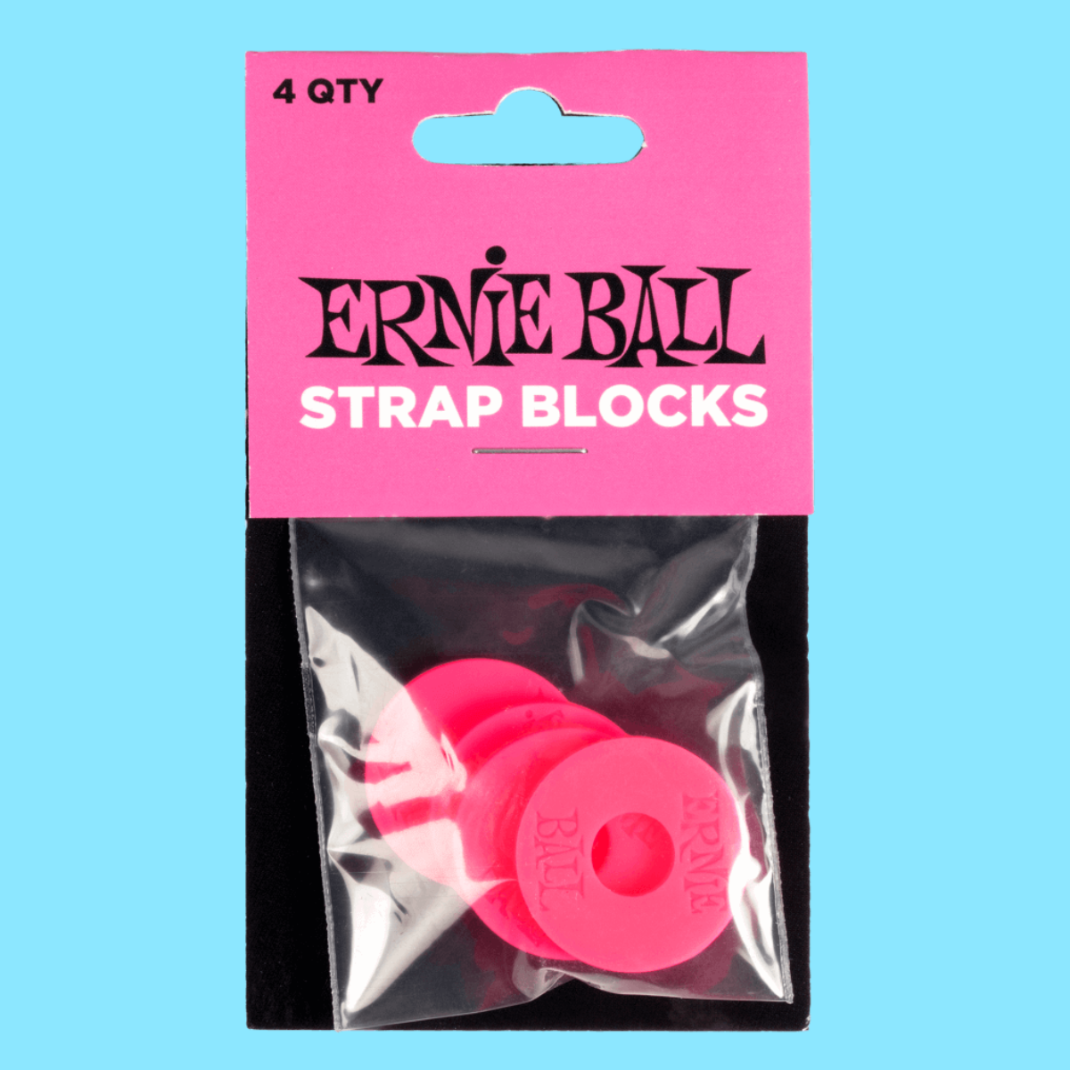 Ernie Ball Strap Blocks 4-Pack - Pink