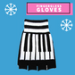 Fingerless Gloves - Piano Keys Design
